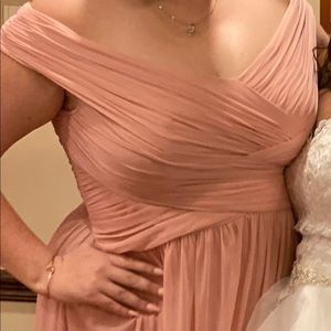 Plus size David’s Bride dress in Blush